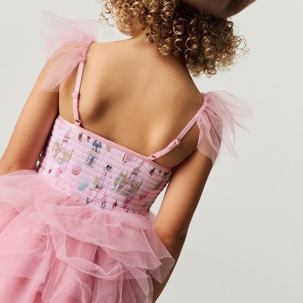 Posh Paris Tulle Smocked Dress