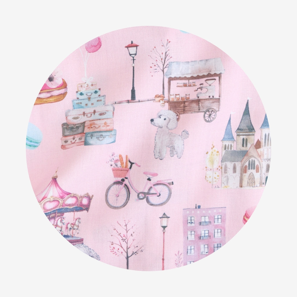 Posh Paris Twill Pajama Short Set