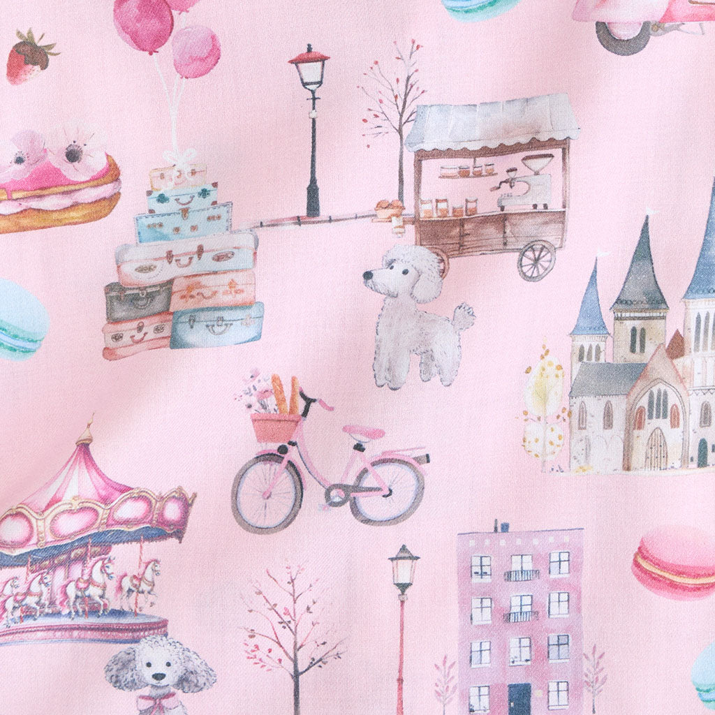 Posh Paris Twill Pajama Short Set